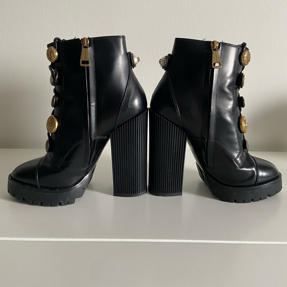 Dolce & Gabbana high heels combat boots - Picture 4 of 7